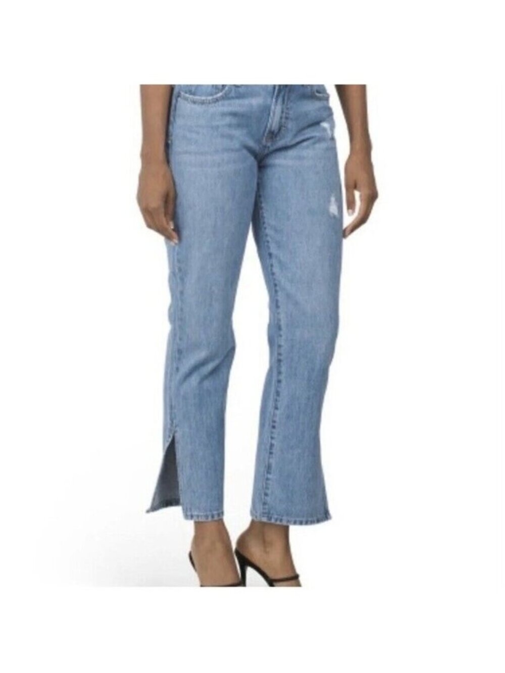 HIDDEN women’s Medium Wash The Tracey Side Slit Clean Straight Jeans size 25 NEW